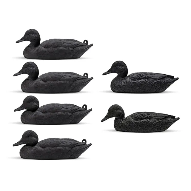 Rig 'Em Right 333-BKO Mainline Blackouts Duck Decoy 6-Pack HDPE Plastic - View 2