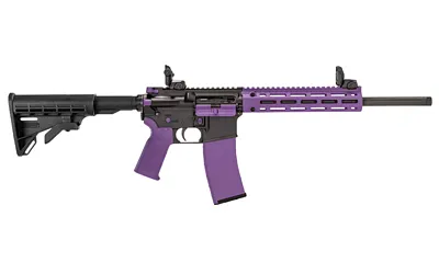Tippmann M4-22 LTE Accent Semi-Auto Rifle - 22LR, 16" Threaded Barrel, Black/Purple, 25Rnd - View 2