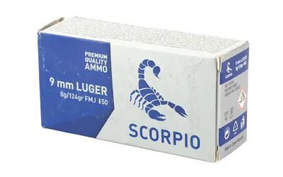 STV Technology S9MM124F Scorpio 9MM 124 Grain FMJ Ammo 50 Rounds - View 4