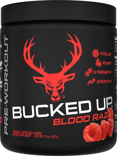 Bucked Up Blood Raz Pre-Workout 30-Serving Caffeinated Powder Tub - View 2