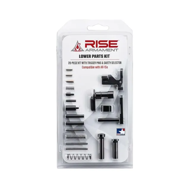 RISE Armament Black AR-15 Lower Parts Kit - Minus Trigger - View 2