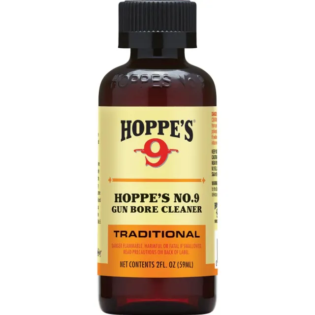 Hoppe's 902 No. 9 Bore Cleaner Removes Carbon, Powder & Lead Fouling Child Proof Cap 2 OZ Bottle 10 Per Pack - View 2