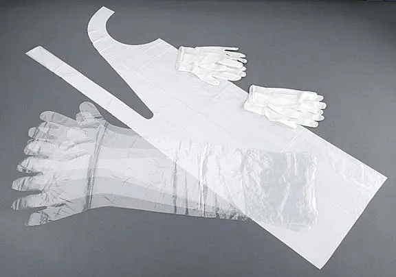 Allen 51 Field Dressing Gloves Clear Latex 2 Pack Wrist Shoulder Length - View 2