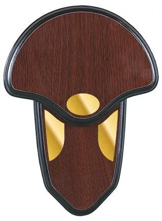 ALLEN TKY TAIL MOUNT KIT - Hardwood Plaque - Brass Plated Cover - Dark Wood - View 2