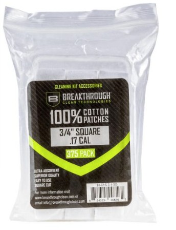 Breakthrough Clean BTCPS34375 Square Patches .17-.177 Cal 375 pieces - View 2