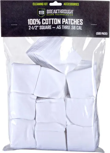 Breakthrough CLEANING PATCHES 2 1/2" SQUARE .45-.58 50 PACK - View 2
