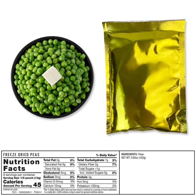 ReadyWise RW40-62120 Emergency Food Bucket 4 Corn & 3 Pea Pouches - View 2