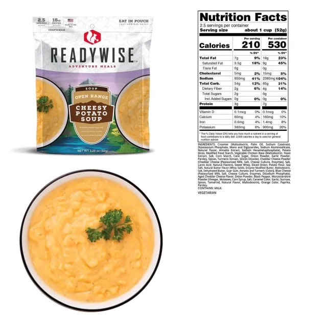 ReadyWise Open Range Cheesy Potato Soup 4.55 oz (129 g) - View 2