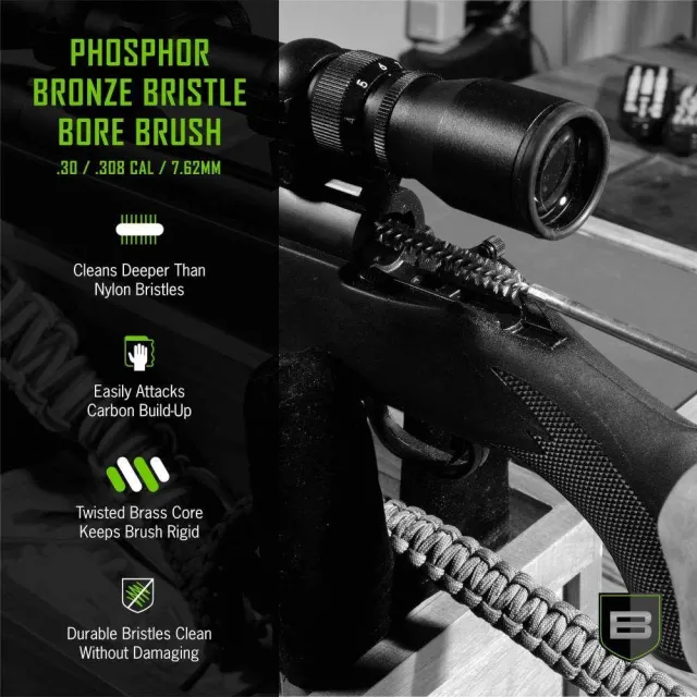 Breakthrough Clean Technologies Phosphorus Bronze Bristle Bore Brush 30/308/7.62mm - View 2
