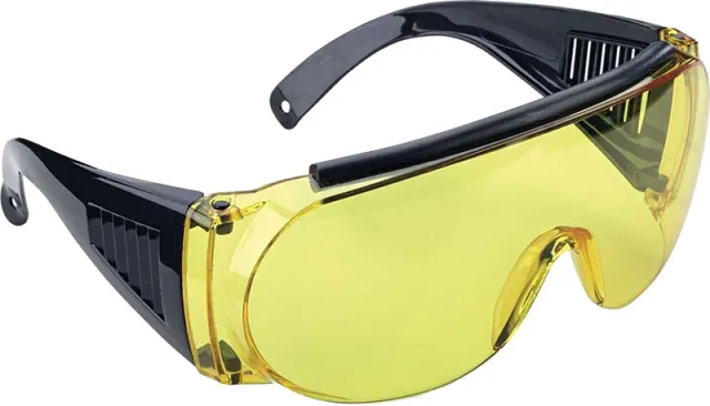 Allen 2170 Fit-Over Glasses Yellow Lens Gray Frame ANSI Z87 Impact Rated - View 2