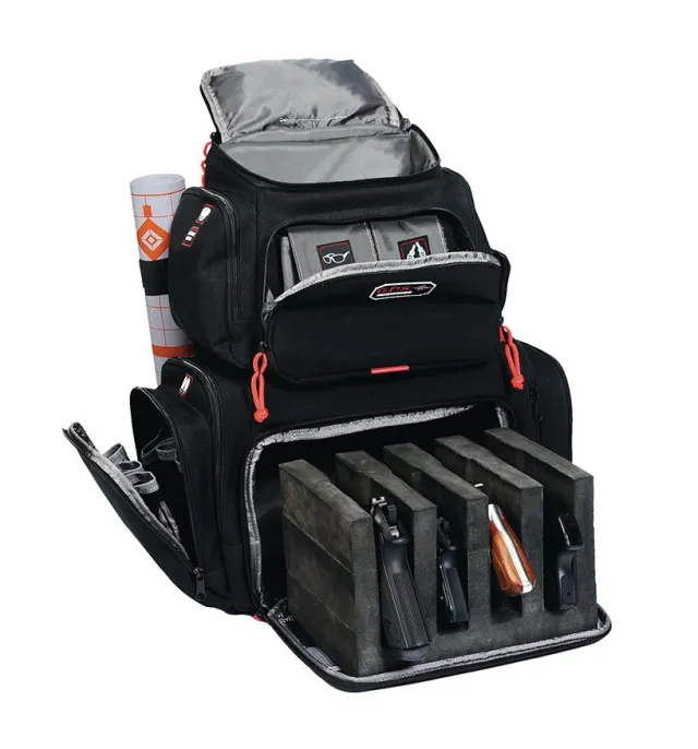 G Outdoors GPS-1711BP Handgunner Backpack 4 Gun Cradle Black - View 2