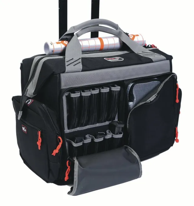 G Outdoors GPS-2215RB Rolling Range Bag with Telescoping Handle, Black - View 2