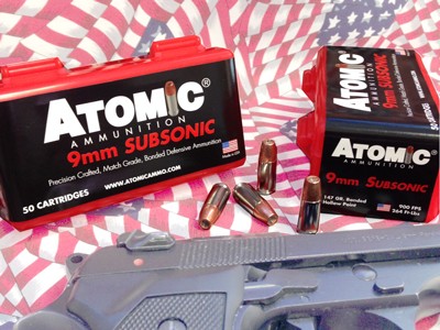 Atomic Ammunition 00438 9mm Luger 147gr Subsonic Hollow Point 50/Box - View 2
