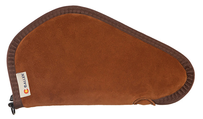 Allen Heritage 11" Suede Leather Pistol Case - Brown - View 2