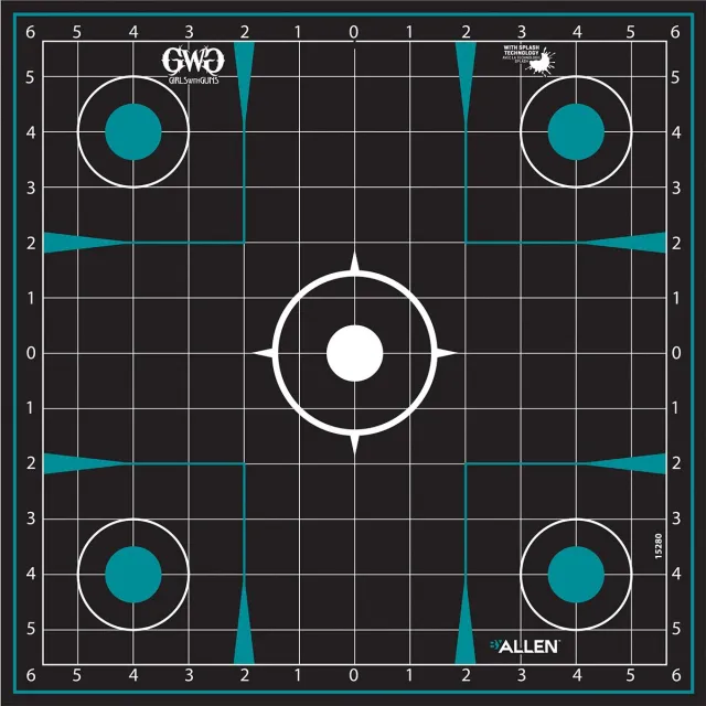 Allen Girls Guns 15280 12x12 Self-Adhesive Target Black Teal 5 Pack - View 2