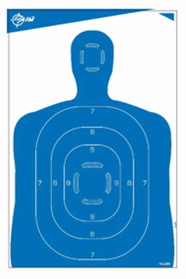 Allen EZ Aim Paper Silhouette Target 23x35 Blue 4 Pack - View 2
