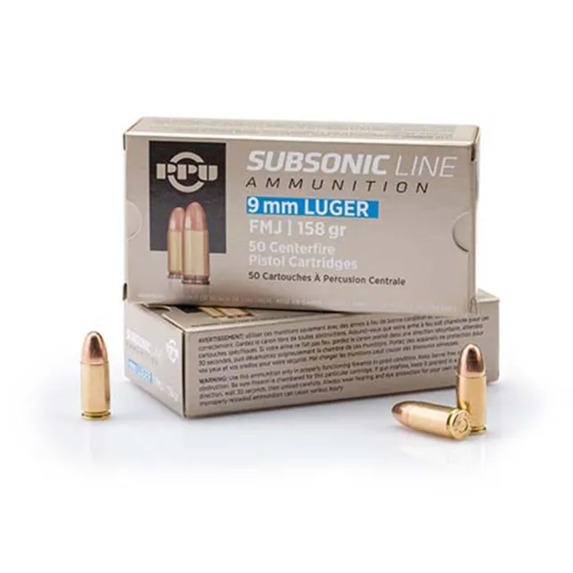 Prvi Partizan PPS9mm 9mm Luger Subsonic 158gr FMJ 50/Box - View 2