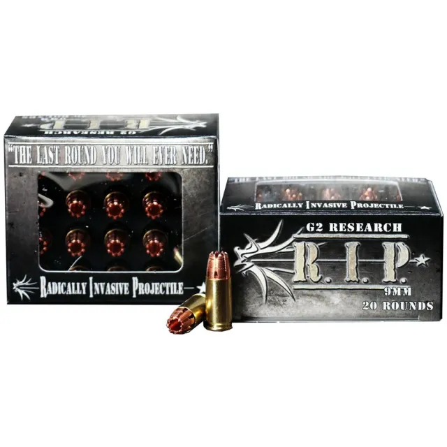 G2 Research RIP 9mm Luger 92gr Hollow Point Ammo 20 Rounds - View 2