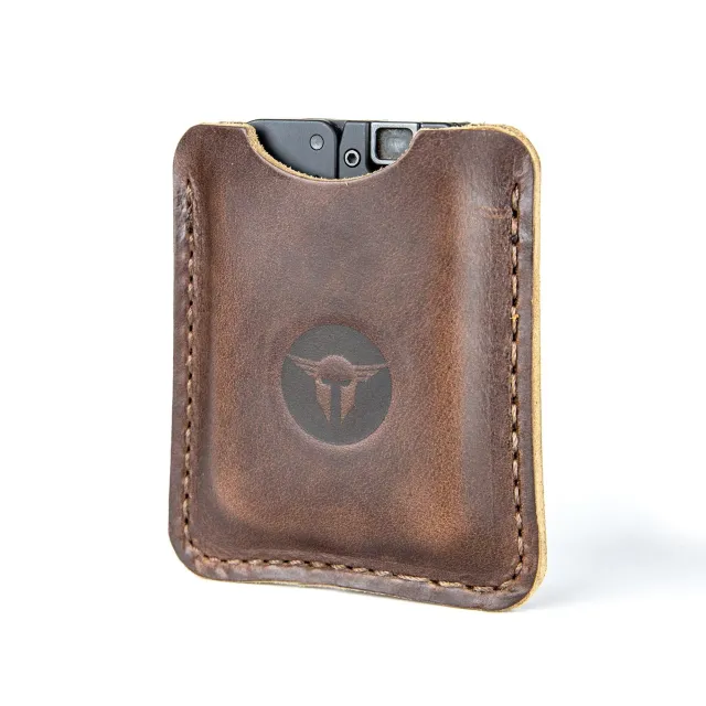 Trailblazer Firearms LifeCard .22 LR Leather Sleeve Dark Brown LCS-DB - View 2