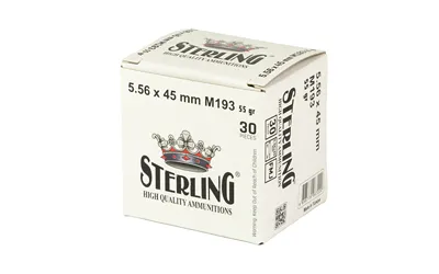 Sterling M193 5.56x45mm NATO 55 Grain Full Metal Jacket 30 Round Box - View 4