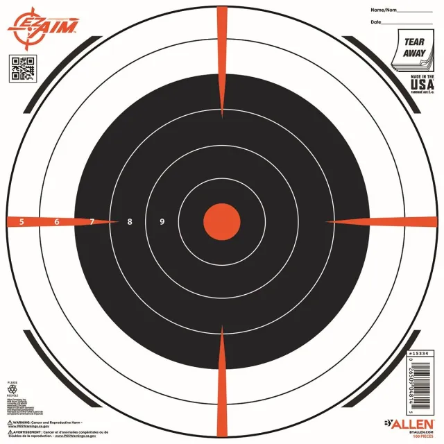 Allen EZ Aim 15334-100 Bullseye Target 12 in x 12 in 100 Pack - View 2