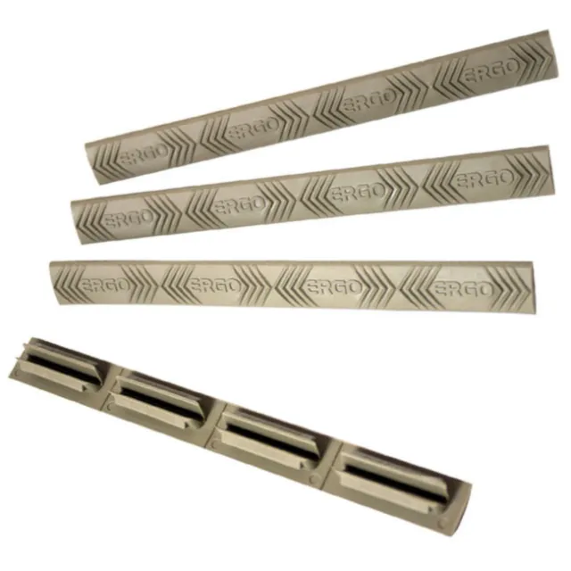 ERGO M-LOK Wedgelok Rail Cover 4-Pack, Dark Earth - View 2