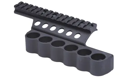 Mesa Tactical 92010 6-Shell Side Saddle 12 Gauge with Rail 5.5" Black - View 2