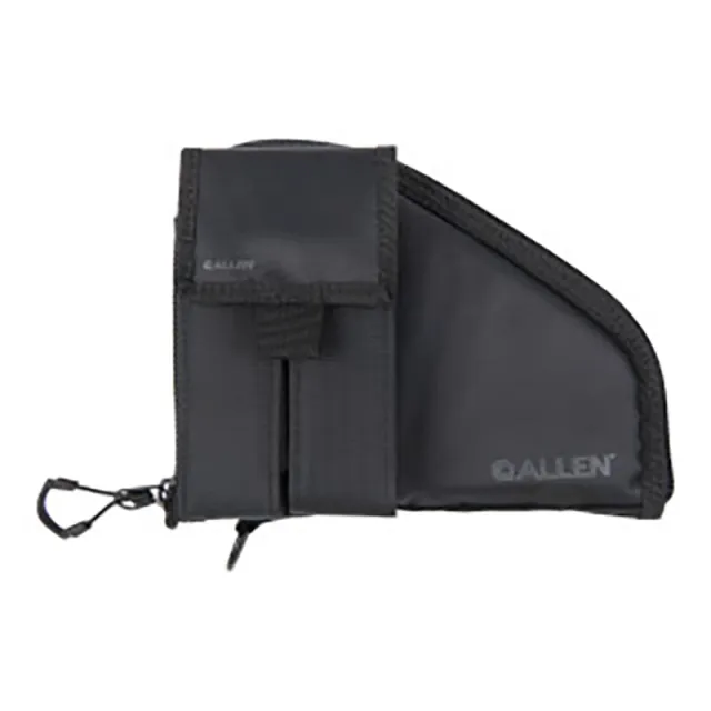Allen Pistol Case w/Mag Pouch Compact 8" Black - View 2