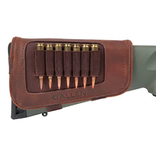 Allen 8517 New Castle Buttstock Carrier Leather 7rd .223 to 300 Win Mag - View 2