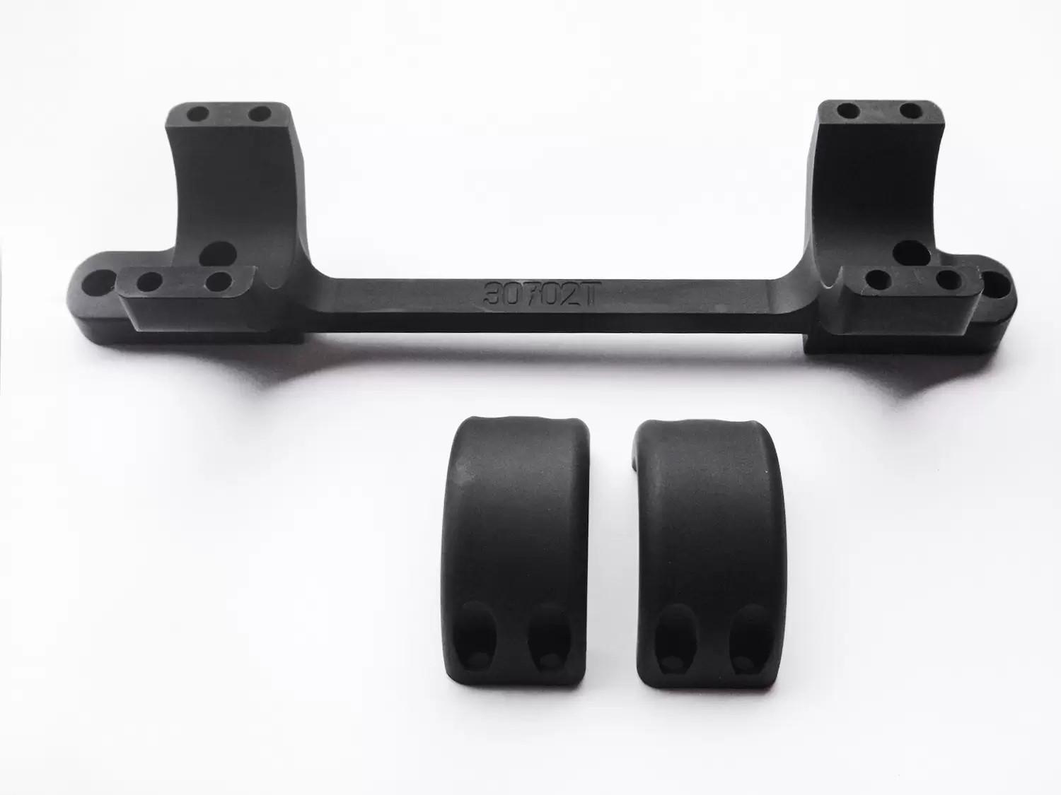DNZ Products 34702 Remington 700 20MOA 30mm Medium Scope Mount Black - View 2