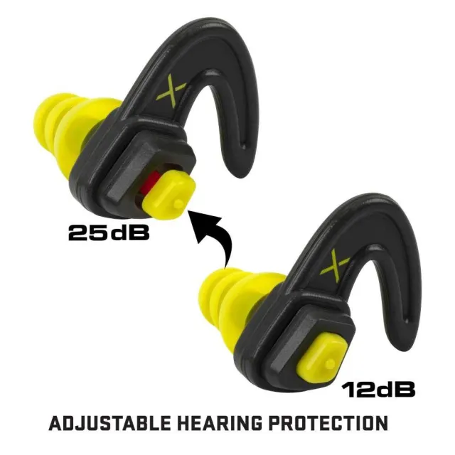 Allen ULTRX Shift Adjustable Protecion Ear Plugs 12dB/25dB Yellow Grey - View 2