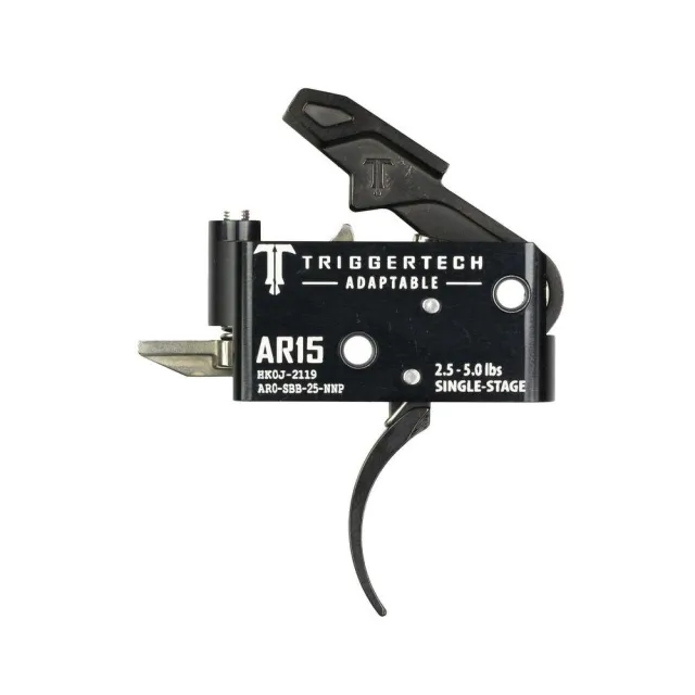 TriggerTech AR0SBB25NNP AR-15 Single-Stage Curved Trigger 2.5-5 lbs Black - View 2