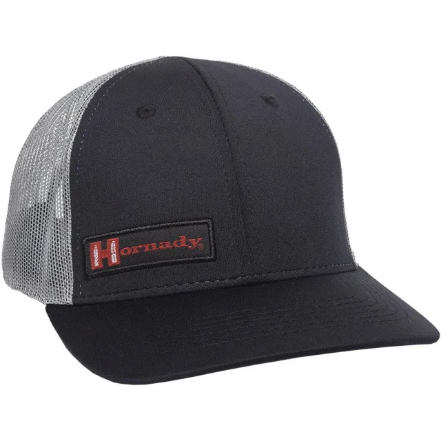 Outdoor Edge Black/Grey Mesh Back Cap Woven Hornady Label - View 2