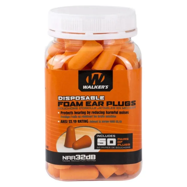 Walker's Foam Ear Plugs 32dB Jar 50/ct - View 2