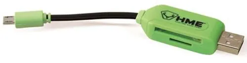 HME HMESDCRAND Memory Card Reader Micro USB USB Up To 256GB Black Green - View 2