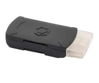 Stealth Cam STCQMCR 4-in-1 SD Card Reader USB-C/Micro USB/Lightning Black - View 2