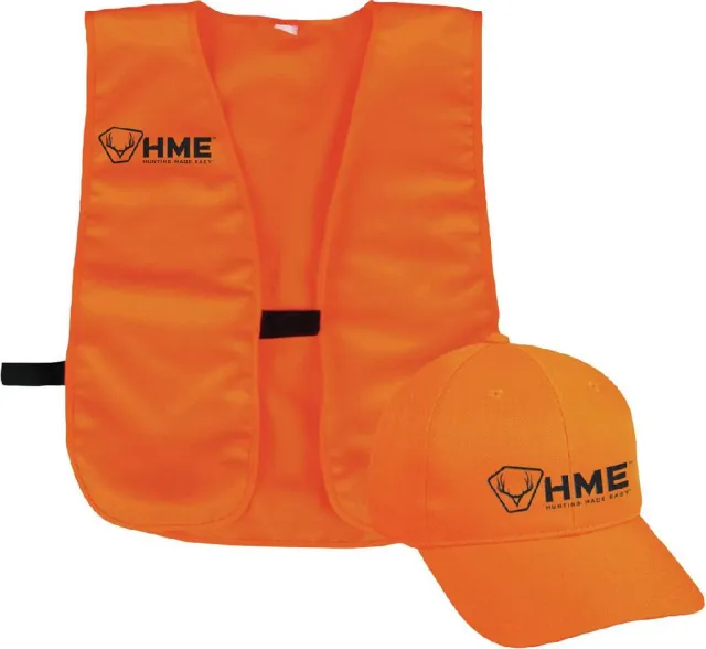DNZ Products HME Orange Hi-Vis Vest & Hat Combo One Size - View 2