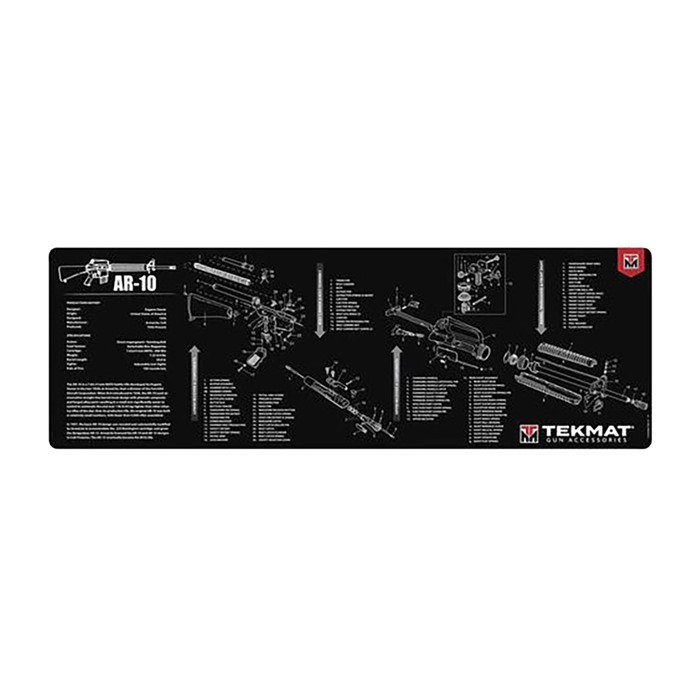 TekMat TEKR44AR10 15In x 44In Black/White Rubber Cleaning Mat - View 2