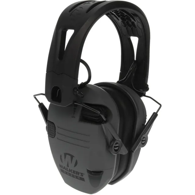 Walkers Razor Tacti-Grip Electronic Ear Muffs 23 dB NRR Battleship Grey - View 2