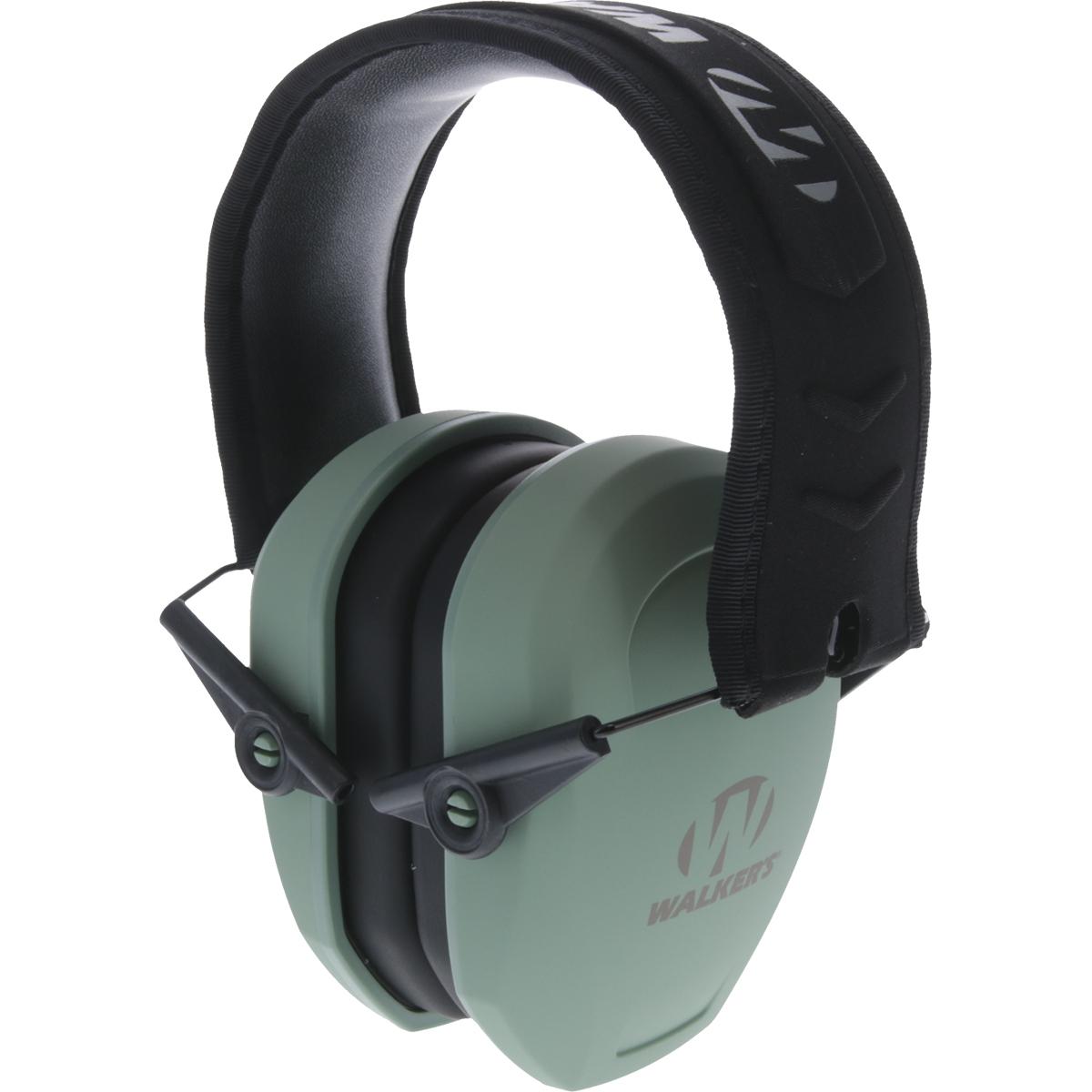 Walker's Razor Slim Passive Low-Profile Earmuffs Sage Green - View 2