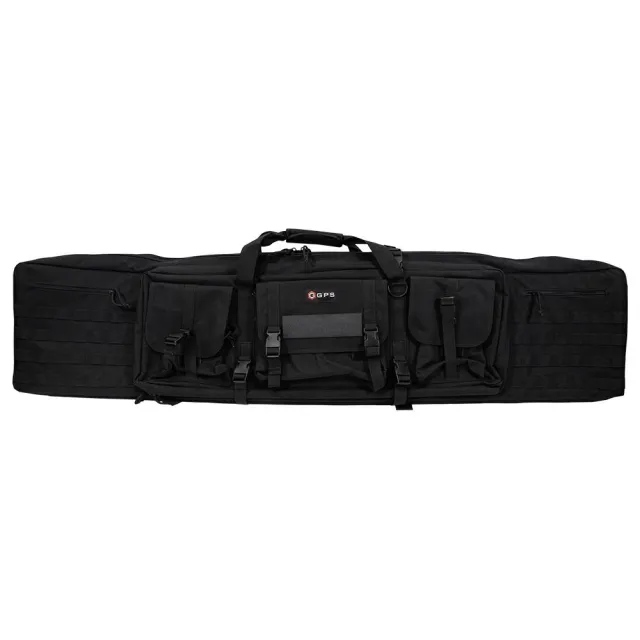 GPS GPS-DRC55 Double Rifle Case Black 600D Polyester 2 Pistol Compartments - View 2
