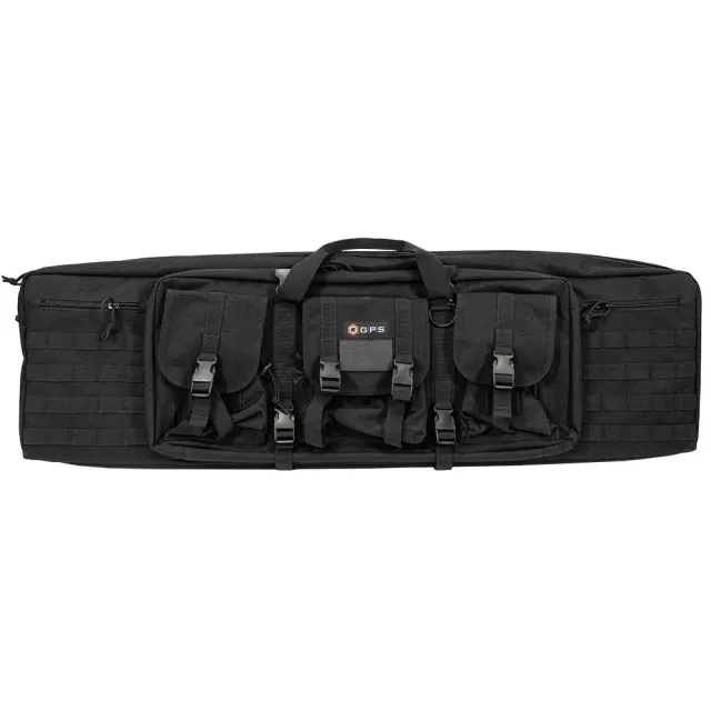 GPS GPS-DRC42 Double Rifle Case Black 600D Polyester Lockable Zippers - View 2