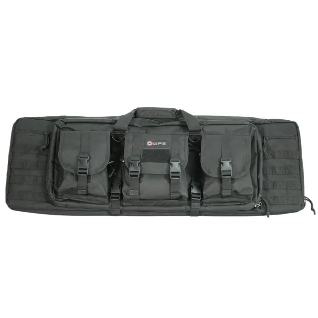 G Outdoors GPS-DRC36 36" Black Double Rifle Case 600D Polyester MOLLE - View 2