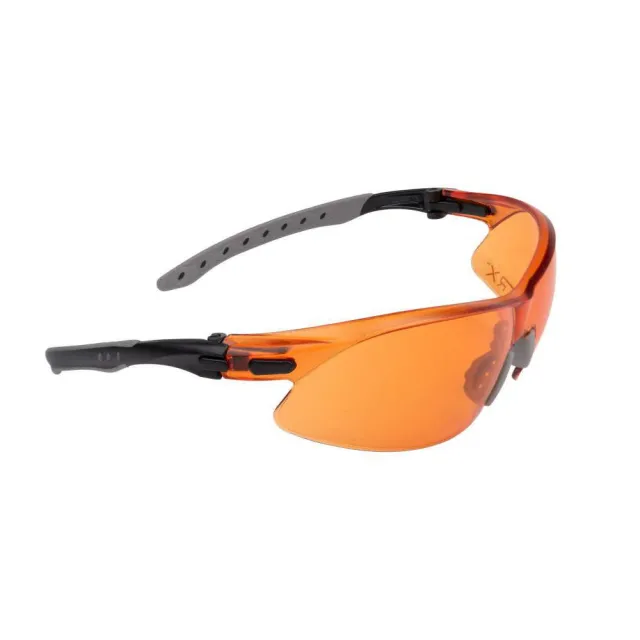 Allen ULTRX Keen Safety Glasses Black with Amber Lenses - View 2