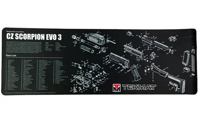 TekMat TEKR36CZSCORPION Cleaning Mat 12 in x 36 in Black for CZ Scorpion - View 2