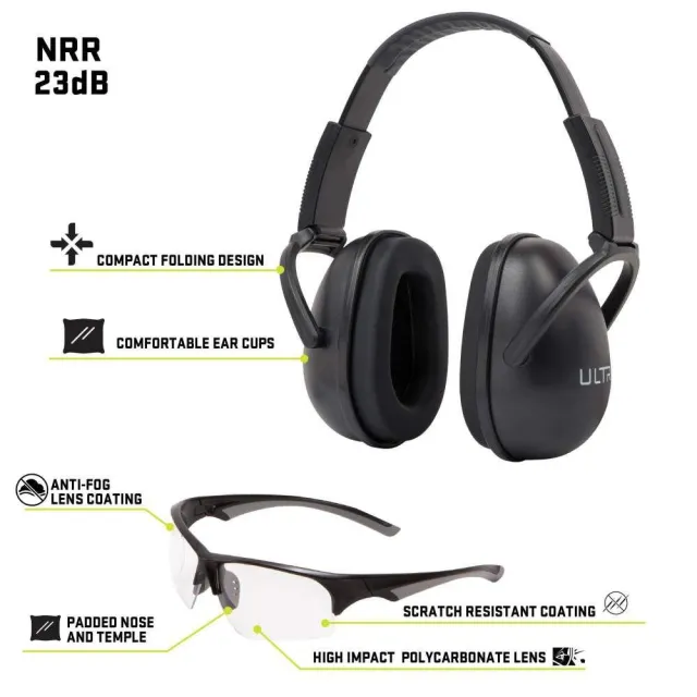 The Allen Company, Inc. 4158 23 dB Ear & Eye Protection Black - View 2