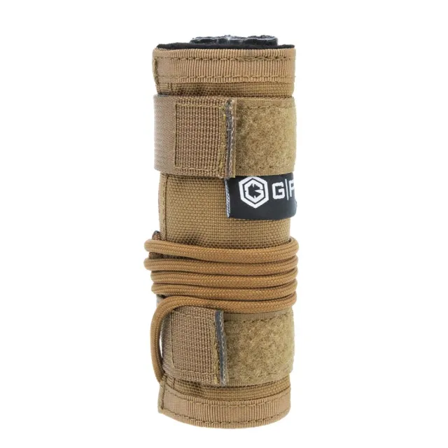 GSM Outdoors Tactical Suppressor Cover 5 In Heat-Resistant 1000D Nylon Tan - View 2