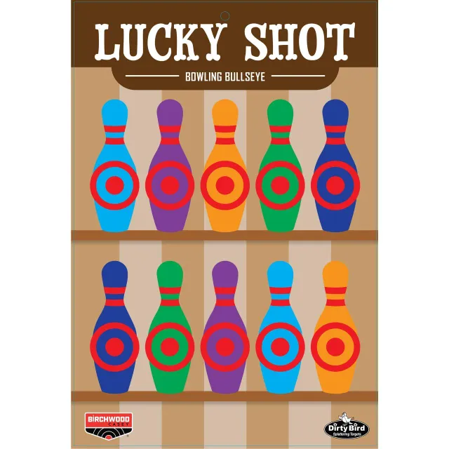 Birchwood Casey Dirty Bird Lucky Shot Bowling Pins Target 12x18 6/ct - View 2