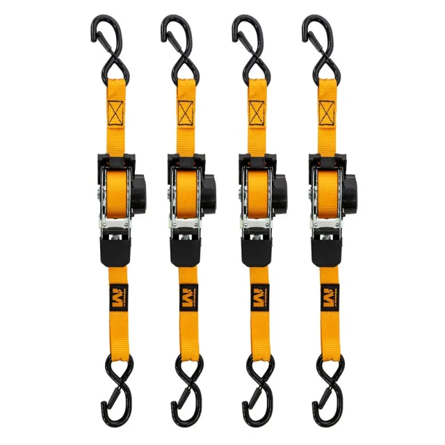Muddy MUD-RRS10-4PK Retractable Ratchet Straps 1"x10' 4-Pack Orange - View 2