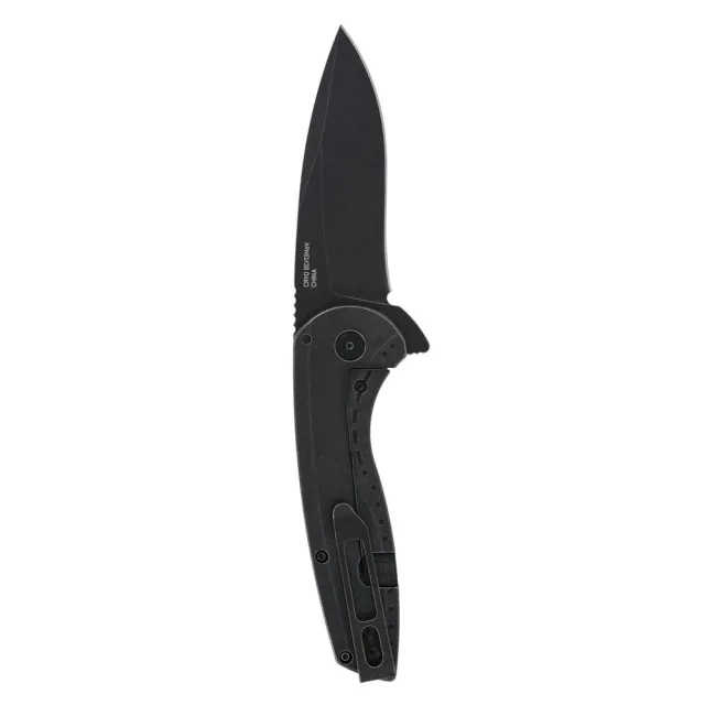 SOG SOG-14-41-05-43 Aegis FLK 2.0 3.5" Drop Point Black Stonewash Blade - View 2